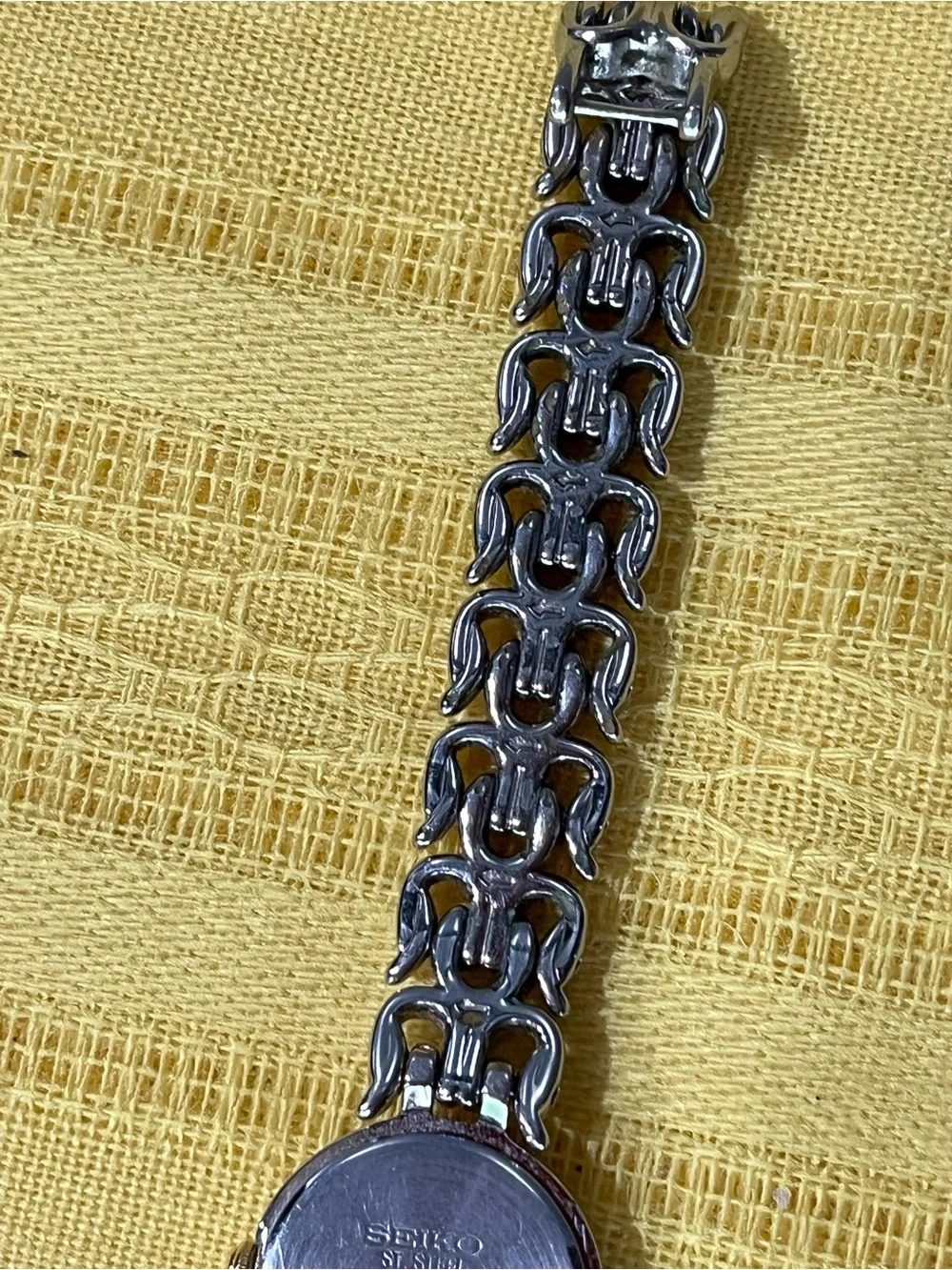 VINTAGE 1990 SEIKO Diamond Accent Two-Tone Trident Watch (As-Is / Not Running) ✨